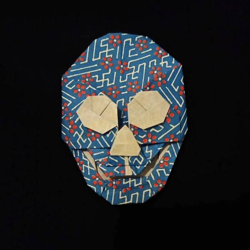 Skull on black background